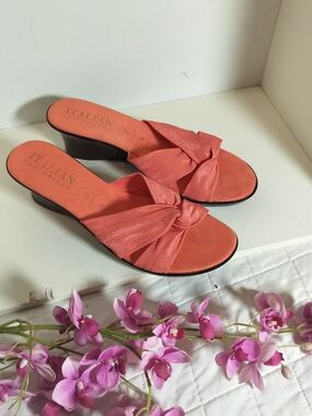 Italian Shoemakers Coral Knot Slide Mules